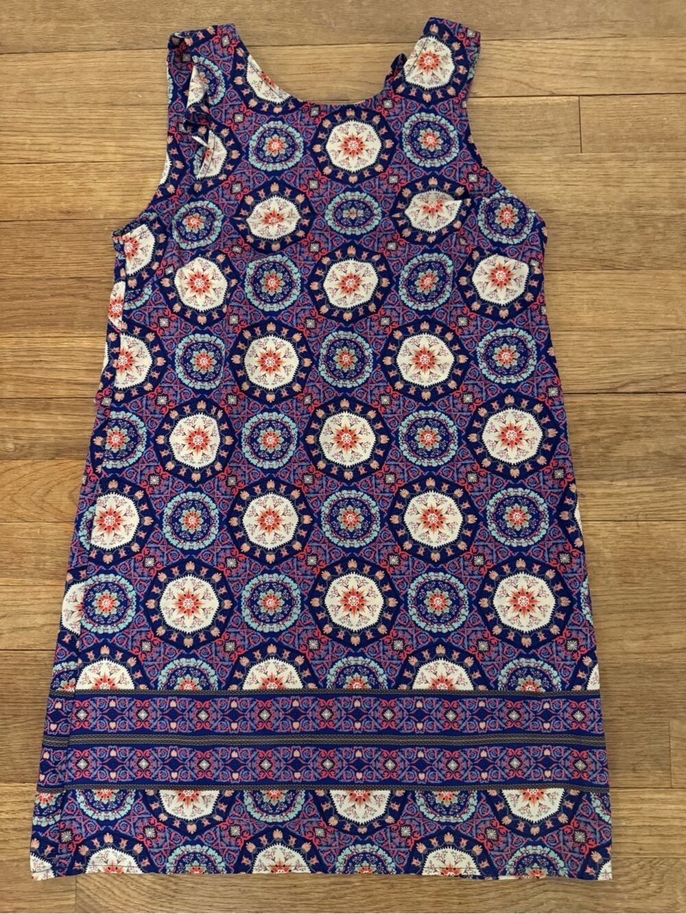 Soprano Women's Blue Medallion Halter Mini Shift Dress - Size XS
b5